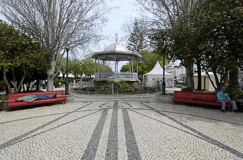 Praça da República, a nicely furnished urban park, Tavira, Portugal