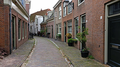 Narrow street in Haarlem